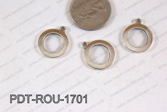 Round Pendant Silver 17mm PDT-ROU-1701