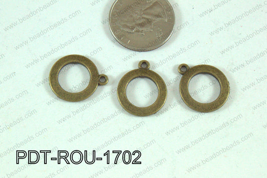 Round Pendant Bronze 17mm PDT-ROU-1702