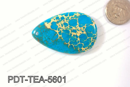 Variscite Pendant Teardrop 35x56mm PDT-TEA-5601