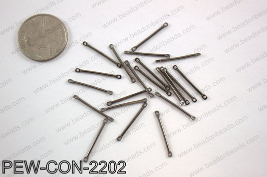 Pewter connector bar 2x22mm, gun metalPEW-CON-2202