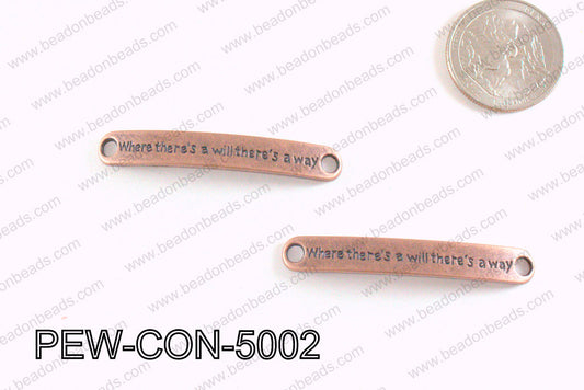 Pewter Connector 8x50mm PEW-CON-5002
