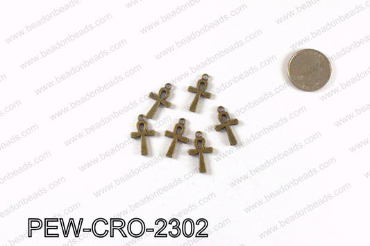 ANKH cross charms 23x13mm, Bronze PEW-CRO-2302