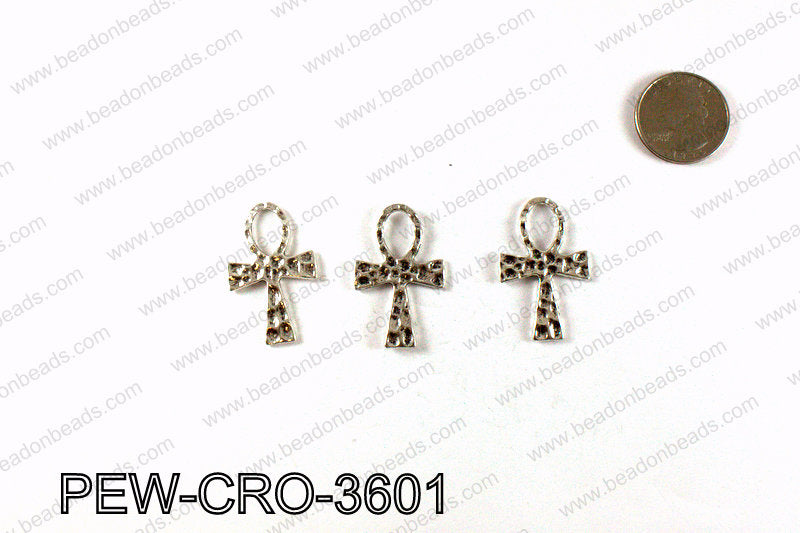 ANKH cross 36x23mm, Silver PEW-CRO-3601