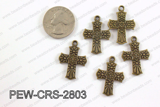 Pewter Cross bronze 20mm x 28mm PEW-CRS-2803
