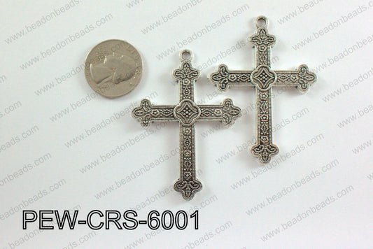 Pewter Cross silver 45mm x 60mm PEW-CRS-6001