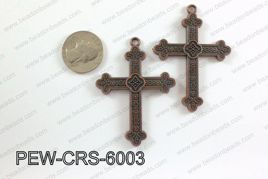 Pewter Cross copper 45mm x 60mm PEW-CRS-6003