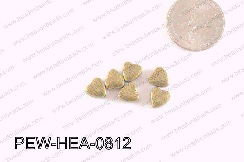 Heart Spacer Bronze 8mm PEW-HEA-0812