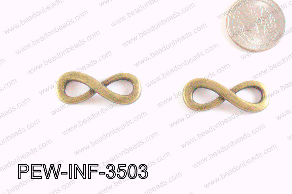 Pewter Infinity Connector Bronze 13x35mm PEW-INF-3503