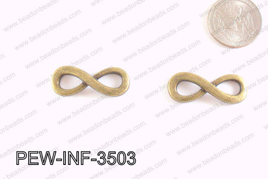 Pewter Infinity Connector Bronze 13x35mm PEW-INF-3503