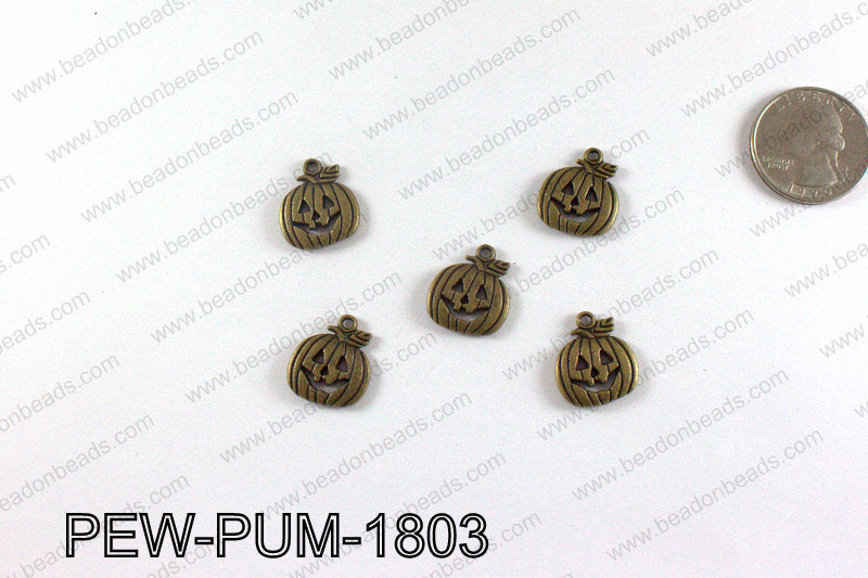 Pumpkin charms 18x16mm, Bronze PEW-PUM-1803