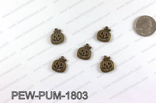 Pumpkin charms 18x16mm, Bronze PEW-PUM-1803