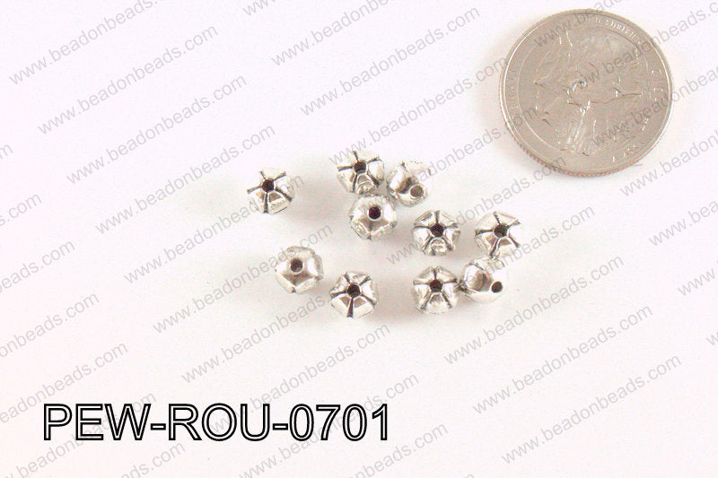 Pewter Spacer Silver 7mm PEW-ROU-0701