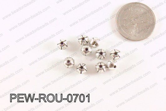 Pewter Spacer Silver 7mm PEW-ROU-0701
