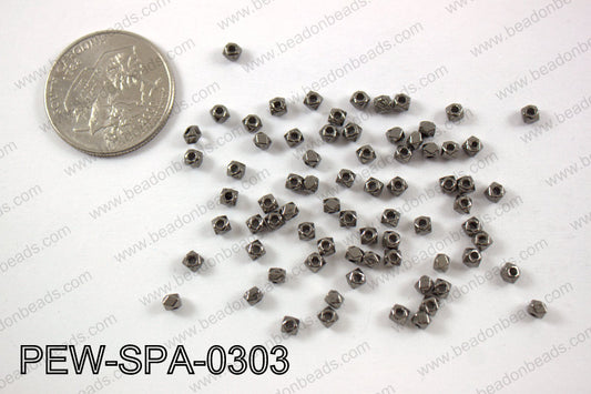 Pewter spacer 3mm, gun metal PEW-SPA-0303