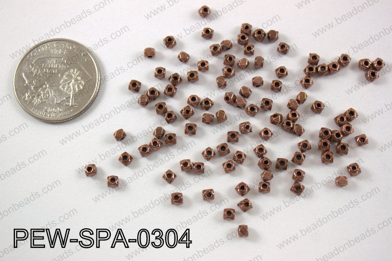 Pewter spacer 3mm, copper PEW-SPA-0304
