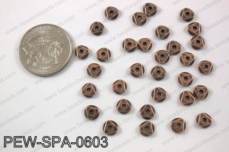 Pewter spacer 6mm, copper PEW-SPA-0603