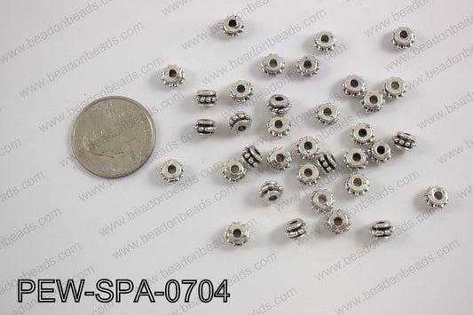Pewter spacer 7mm, silver PEW-SPA-0704