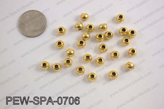 Pewter spacer 7mm, gold PEW-SPA-0706