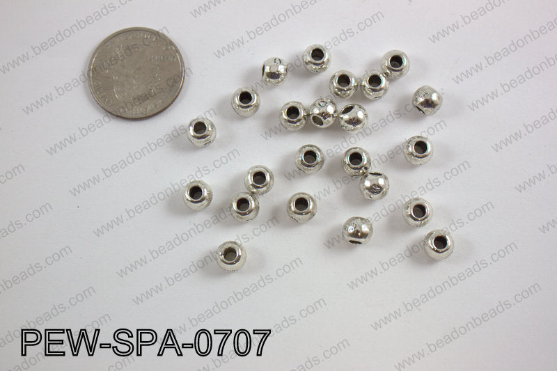 Pewter spacer 7mm, silver PEW-SPA-0707
