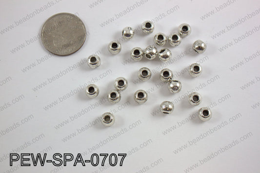 Pewter spacer 7mm, silver PEW-SPA-0707