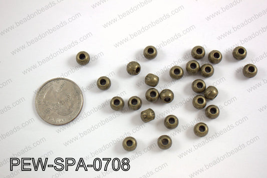Pewter spacer 7mm, brass PEW-SPA-0708