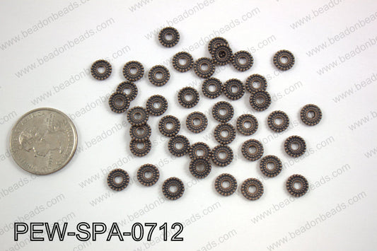 Pewter spacer 7mm, copper PEW-SPA-0712