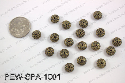 Pewter spacer 10mm, brass PEW-SPA-1001