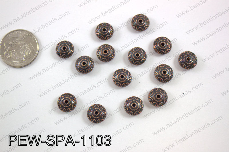 Pewter spacer 11mm, copper PEW-SPA-1103