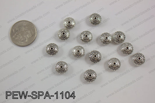 Pewter spacer 11mm, silver PEW-SPA-1104