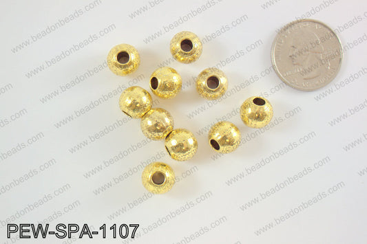 Round spacers 10mm, gold PEW-SPA-1107