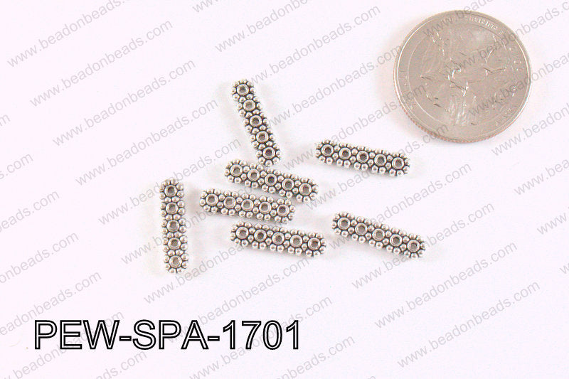 Pewter Hole Spacer Silver 17x5mm PEW-SPA-1701