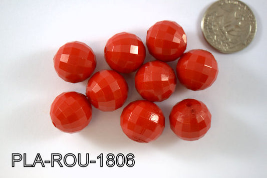 Plastic Bead Round 18mm PLA-ROU-1806