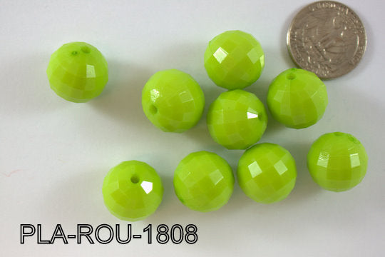 Plastic Bead Round 18mm PLA-ROU-1808