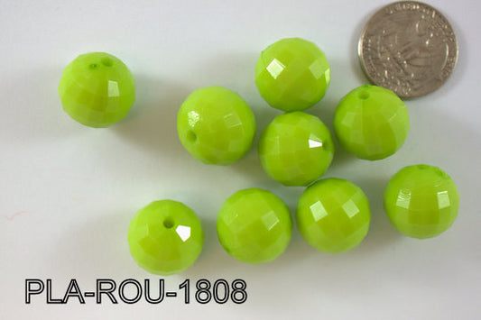 Plastic Bead Round 18mm PLA-ROU-1808