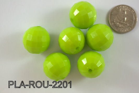 Plastic Bead Round 22mm PLA-ROU-2201