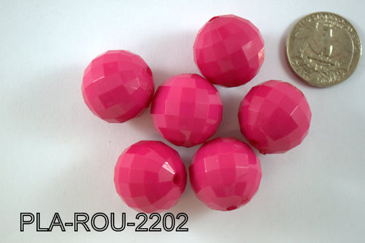 Plastic Bead Round 22mm PLA-ROU-2202
