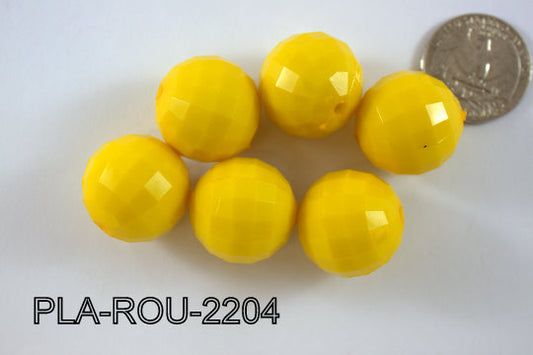 Plastic Bead Round 22mm PLA-ROU-2204