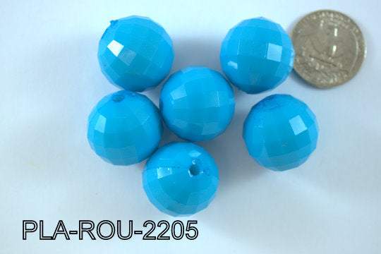 Plastic Bead Round 22mm PLA-ROU-2205