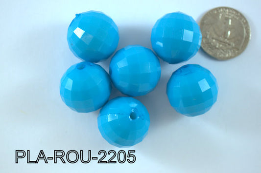 Plastic Bead Round 22mm PLA-ROU-2205