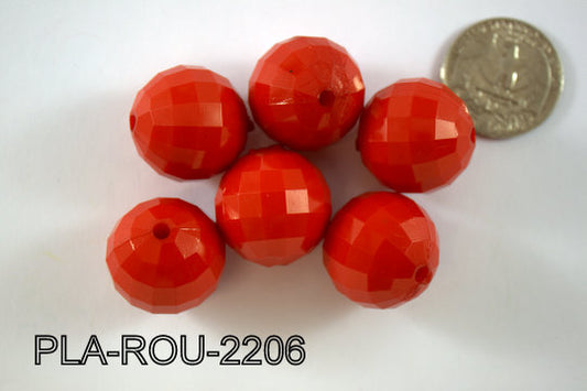 Plastic Bead Round 22mm PLA-ROU-2206