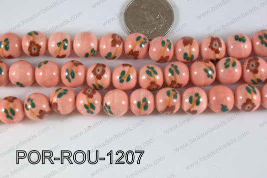 Porcelain Round Peach 12mm POR-ROU-1207
