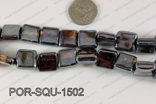 Porcelain Square brown 15mm POR-SQU-1502