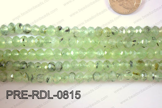 Prehnite Rondel Faceted 8mm PRE-RDL-0815
