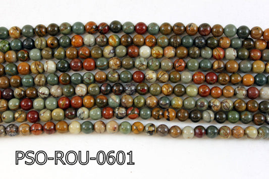 Picasso Jasper Round 6mm 16" PSO-ROU-0601