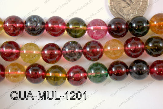 Multicolor Quartz Round 12mm QUA-MUL-1201