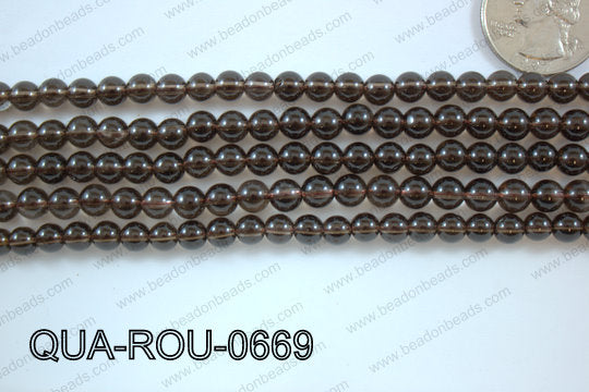 Smoky Quartz Round 6mm QUA-ROU-0669