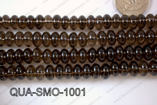 Smoky Quartz Rondel 10mm QUA-SMO-1001
