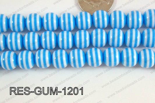 Resin gumball 12mm light blue RES-GUM-1201