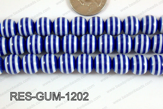 Resin gumball 12mm dark blue RES-GUM-1202