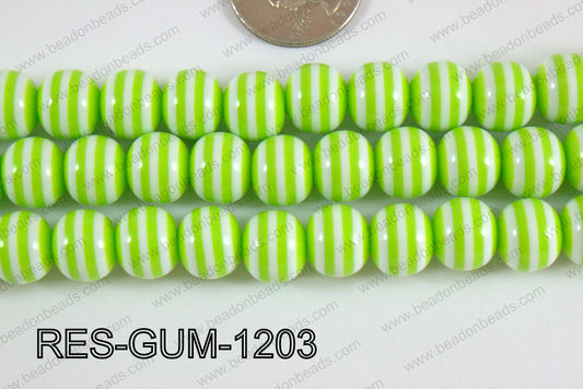 Resin gumball 12mm geen RES-GUM-1203